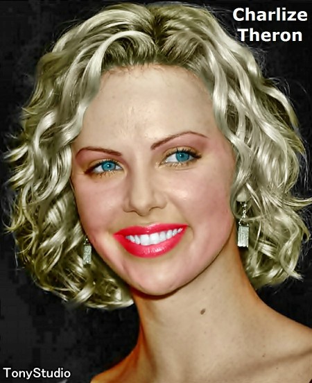 CHARLIZE THERON  young modified